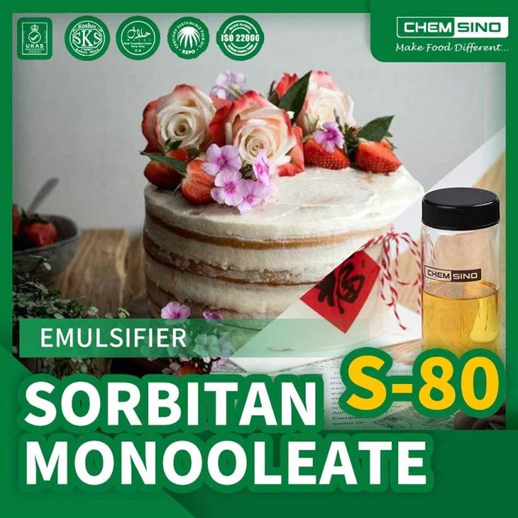 Food And Cosmetics Additive Sorbitan Monooleate Emulsifier